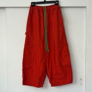 MEALS chef pants in "CARROT RED ORANGE" • Size XS / 24"-32" • like new, worn 2x